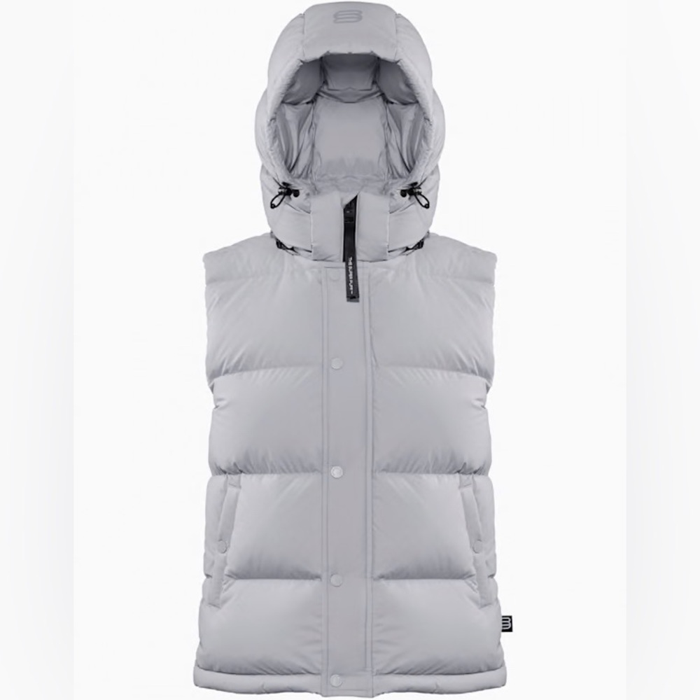 Aritzia grey super puff vest